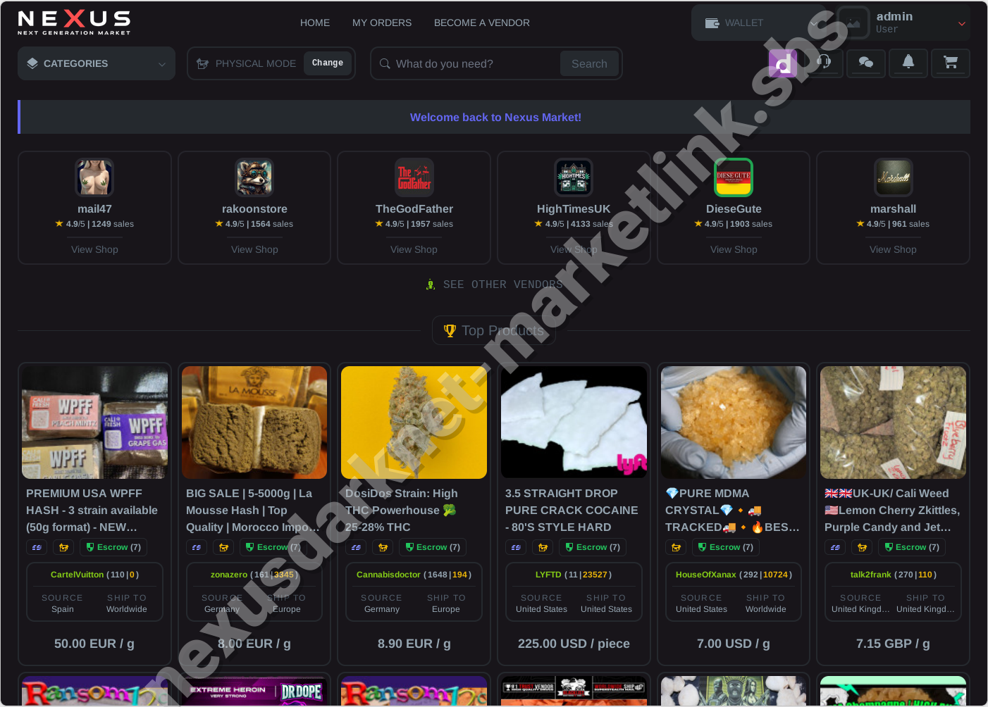 Nexus Market Dashboard